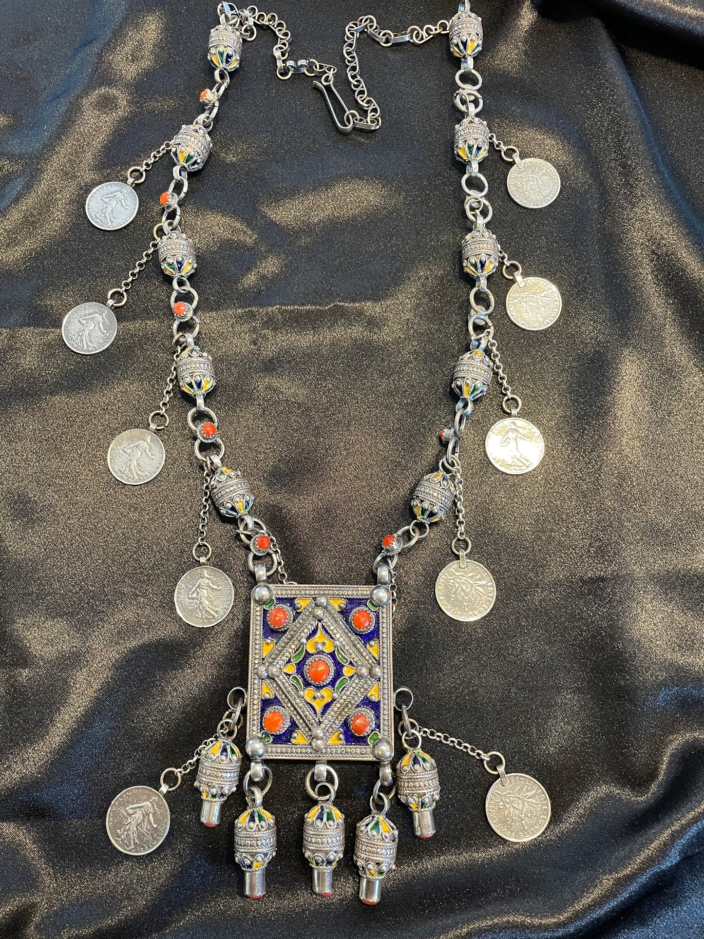 💙Sautoir boîte  en argent💙